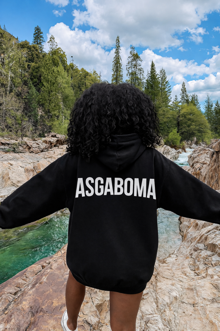 Sweat à capuche noir ASGABOMA